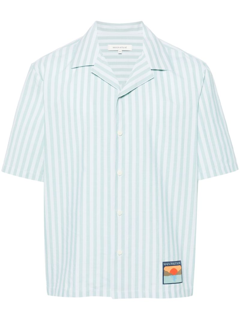 Blue Striped Cotton Shirt