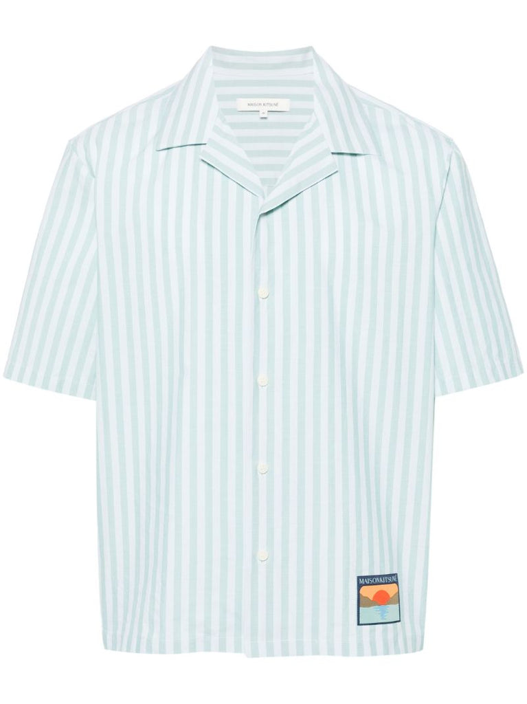 Blue Striped Cotton Shirt