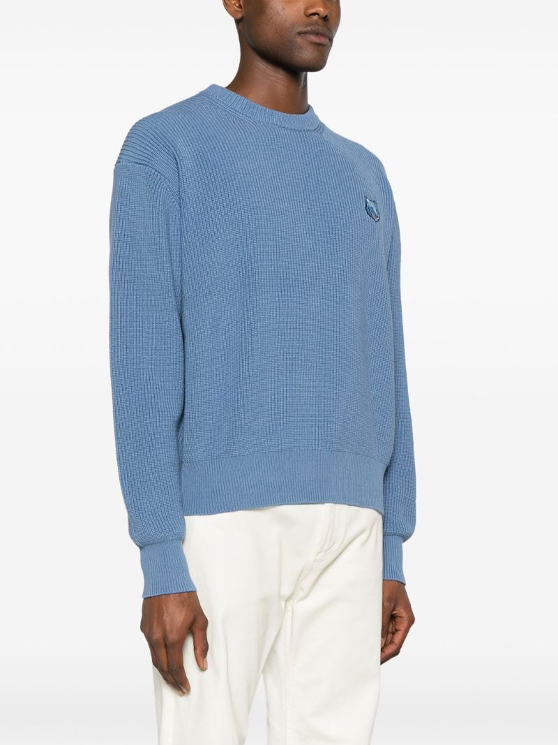 Blue Bold Fox Head Jumper