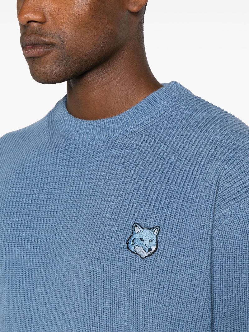 Blue Bold Fox Head Jumper