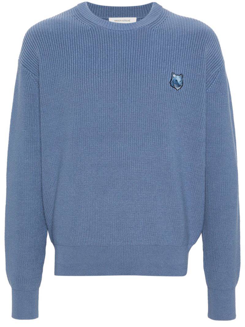 Blue Bold Fox Head Jumper