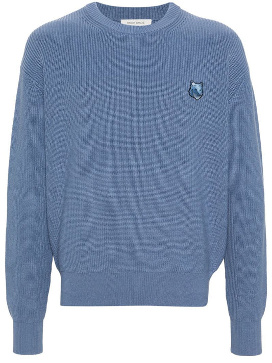 Blue Bold Fox Head Jumper