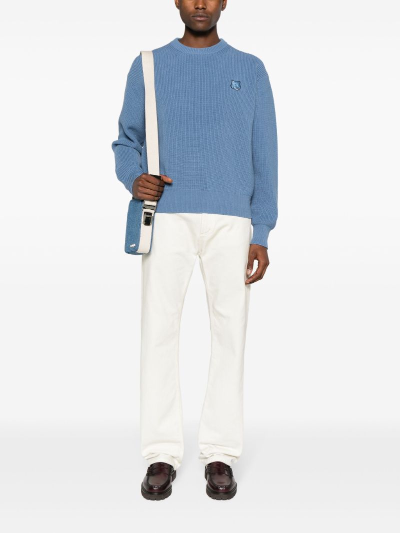 Blue Bold Fox Head Jumper