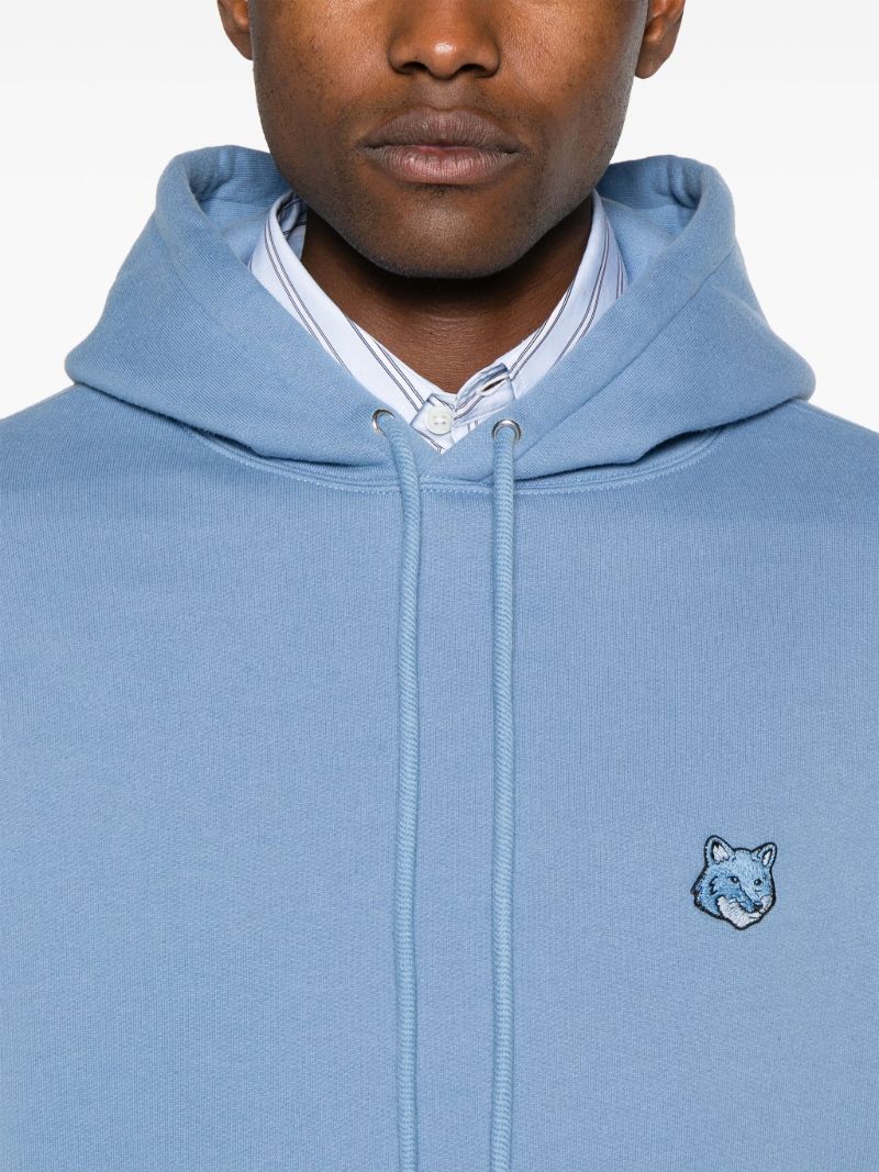 Blue Bold Fox Head Hoodie