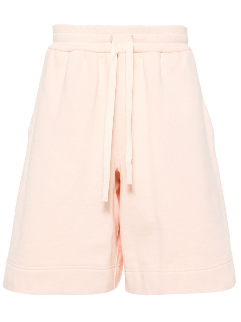 Pink Drawstring Cotton Track Shorts