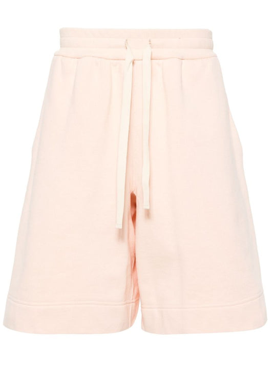 Pink Drawstring Cotton Track Shorts