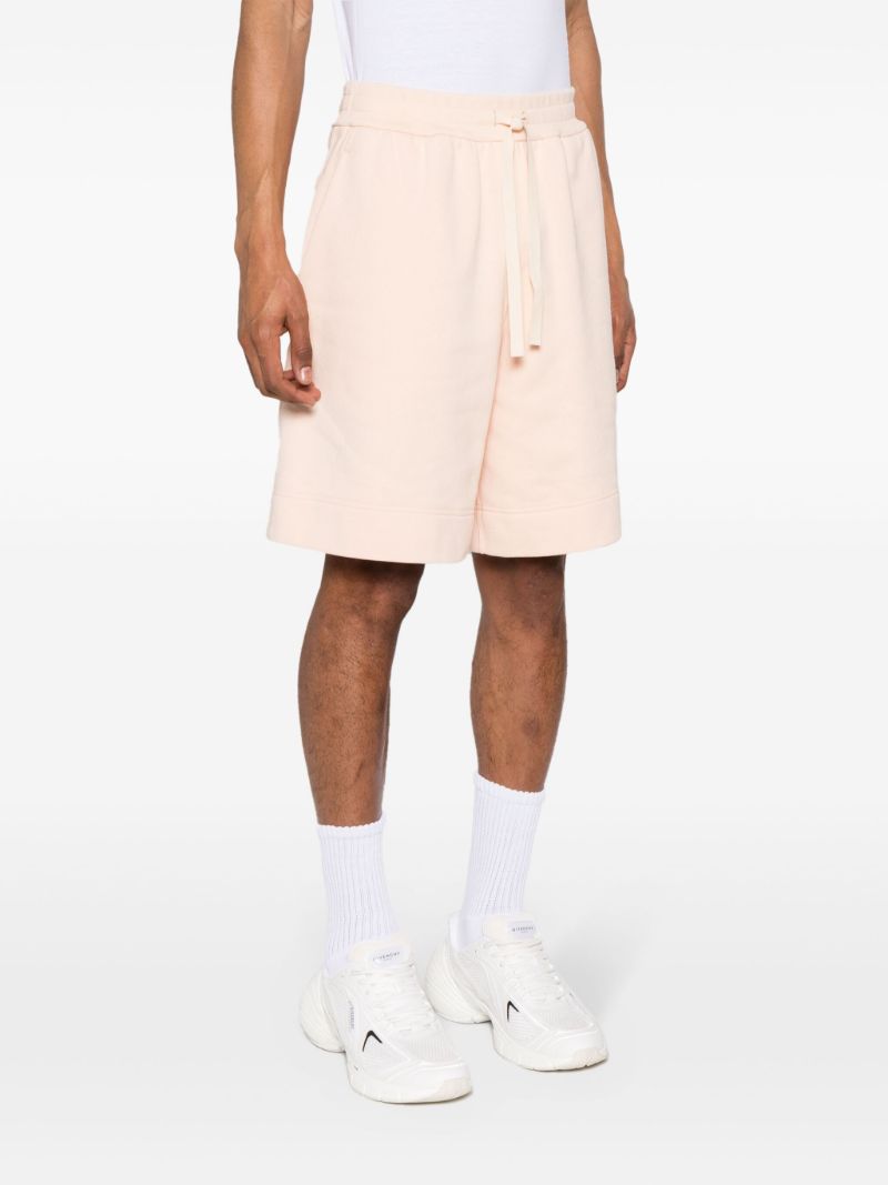 Pink Drawstring Cotton Track Shorts