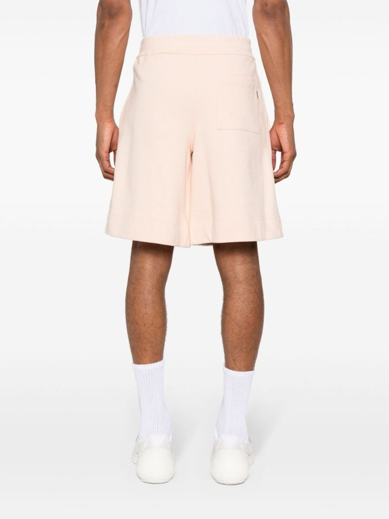 Pink Drawstring Cotton Track Shorts