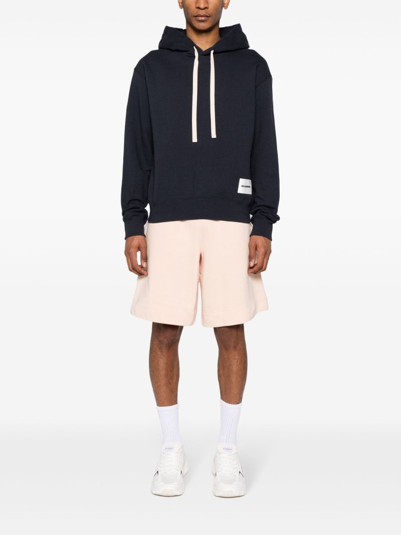 Pink Drawstring Cotton Track Shorts