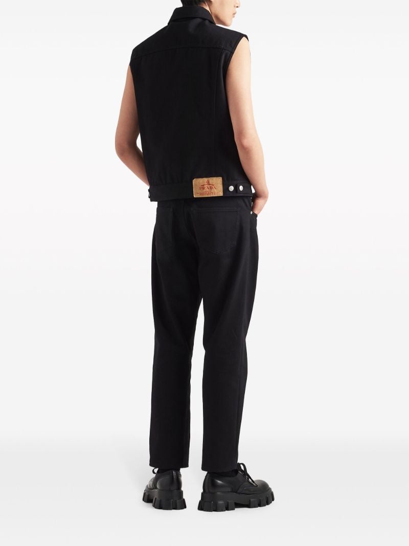 Black Mid-rise Tapered-leg Jeans