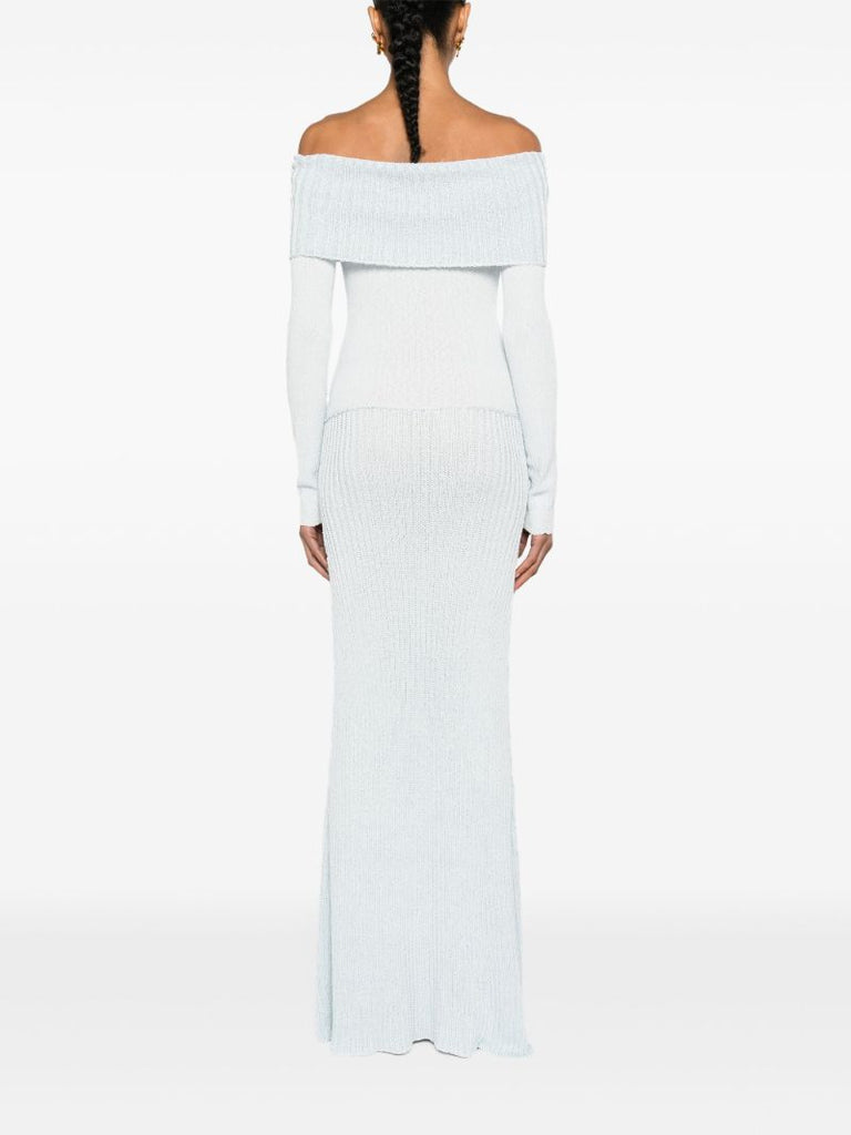 Blue Karia Off-shoulder Maxi Dress