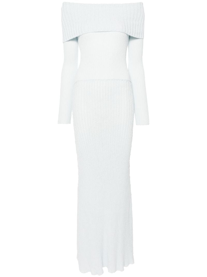 Blue Karia Off-shoulder Maxi Dress