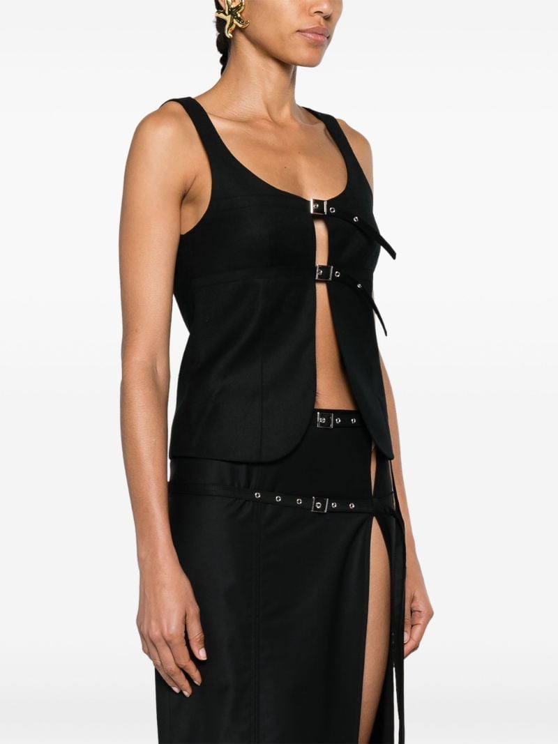 Black Lucerine Wool Vest