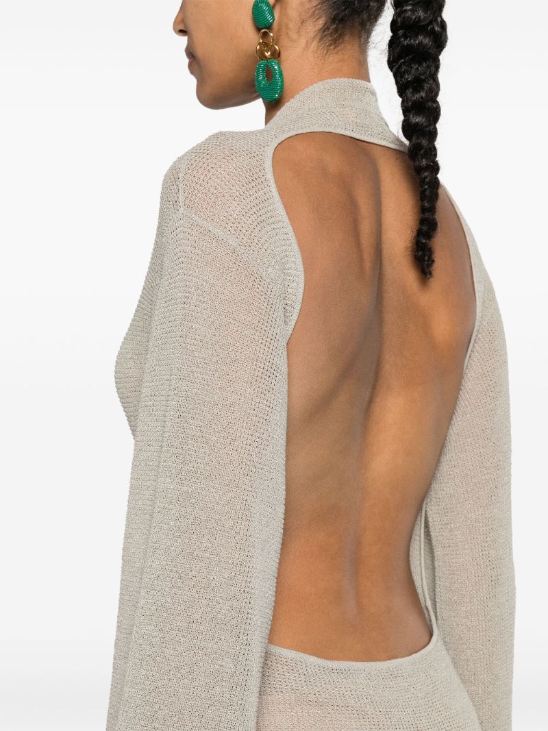 Grey Nitoba Fine-knit Mini Dress