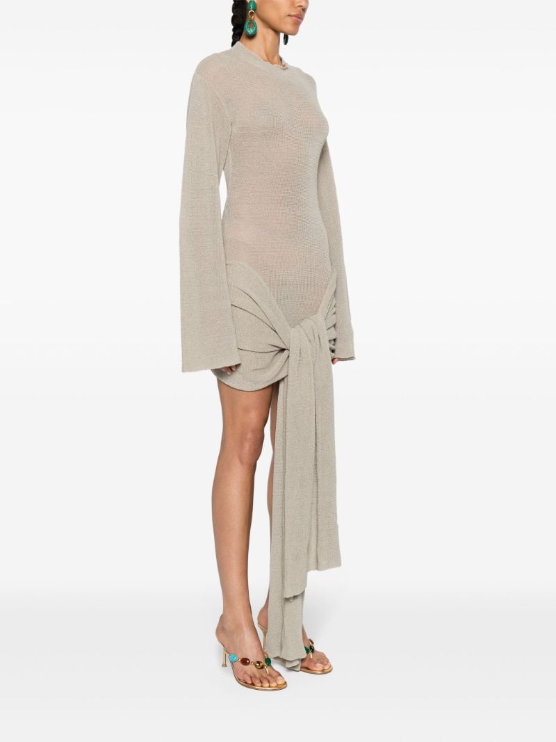 Grey Nitoba Fine-knit Mini Dress