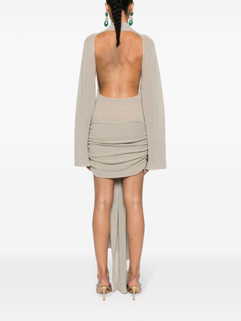 Grey Nitoba Fine-knit Mini Dress
