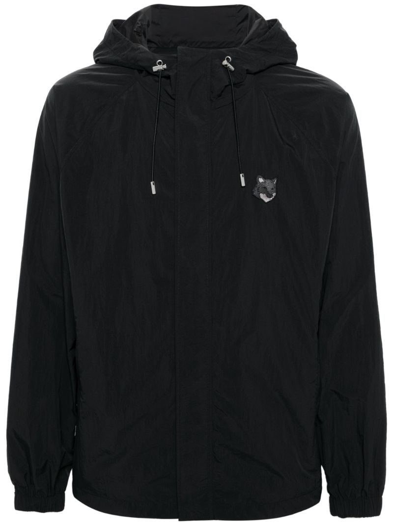 Black Bold Fox Head Windbreaker