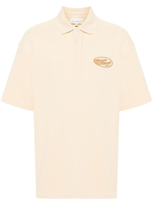 Yellow Logo-appliquÃ_x0083_Â©d Polo Shirt