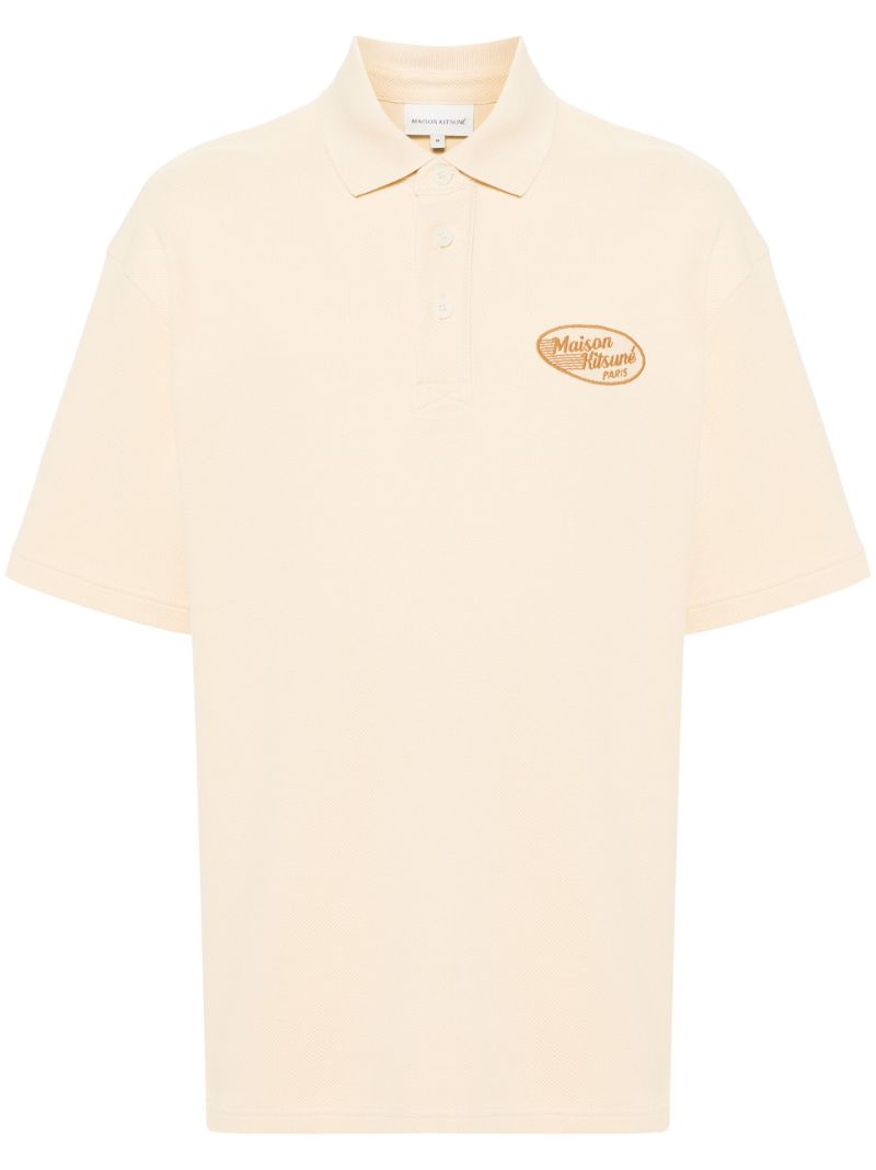 Yellow Logo-appliquÃ_x0083_Â©d Polo Shirt