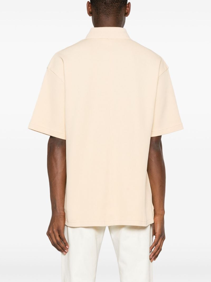 Yellow Logo-appliquÃ_x0083_Â©d Polo Shirt