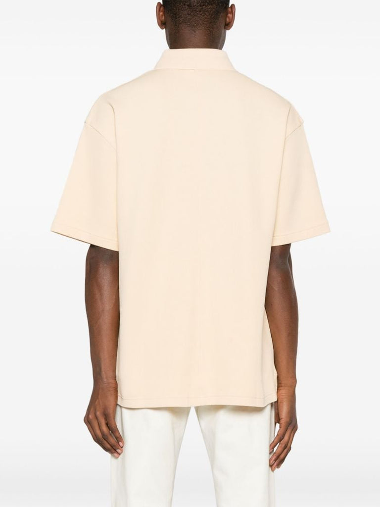 Yellow Logo-appliquÃ_x0083_Â©d Polo Shirt