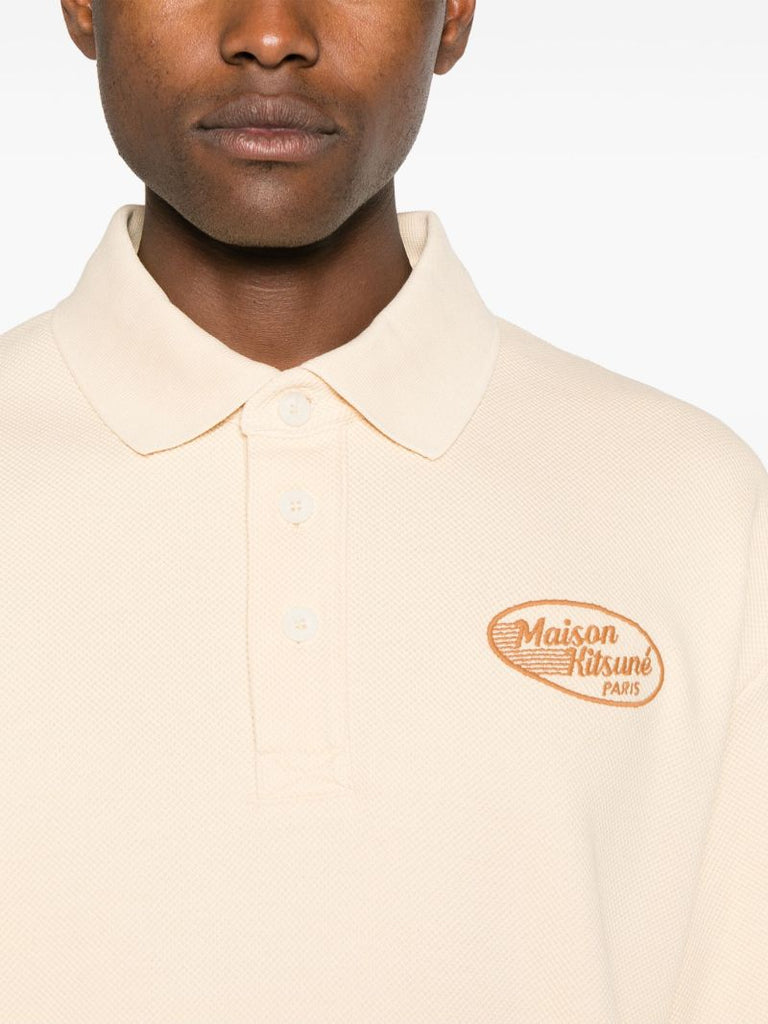 Yellow Logo-appliquÃ_x0083_Â©d Polo Shirt