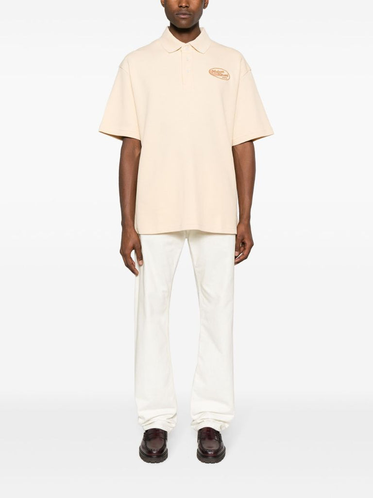 Yellow Logo-appliquÃ_x0083_Â©d Polo Shirt