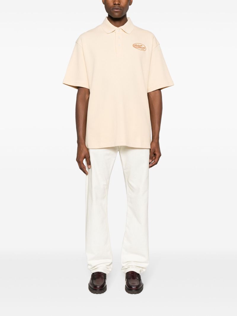 Yellow Logo-appliquÃ_x0083_Â©d Polo Shirt