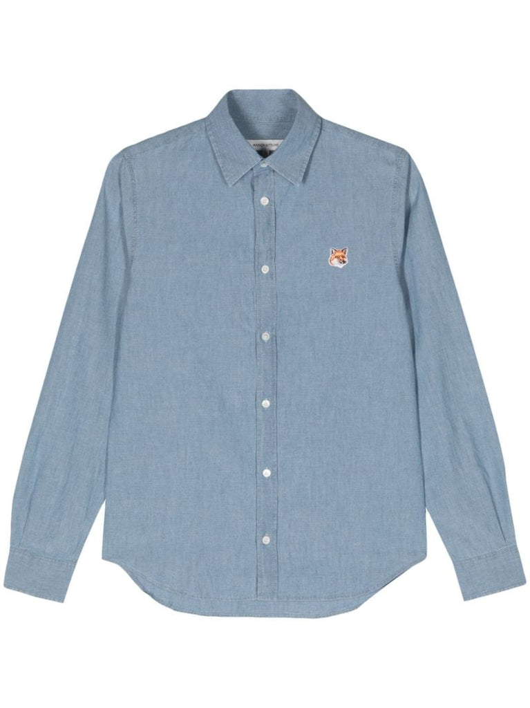 Blue Fox Head Chambray Shirt