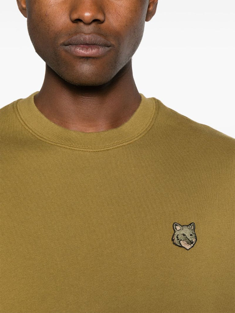 Green Bold Fox Head Sweatshirt