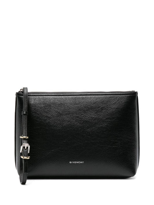 Black Voyou Leather Pouch