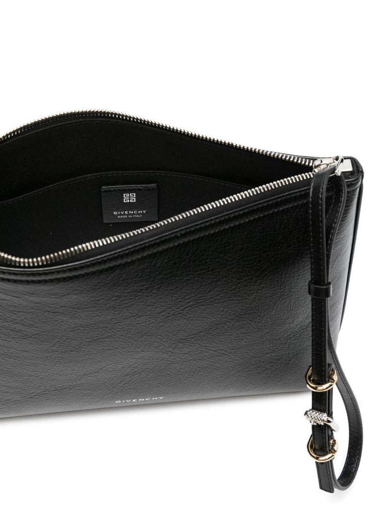 Black Voyou Leather Pouch