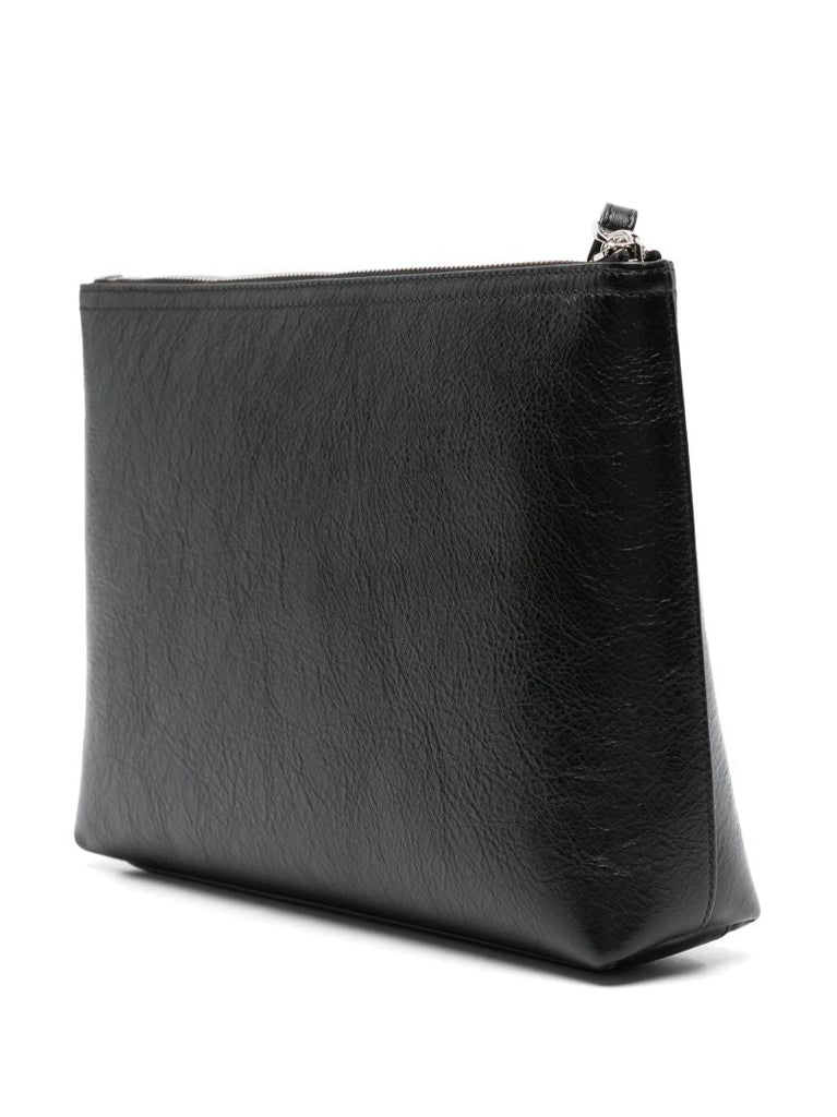 Black Voyou Leather Pouch