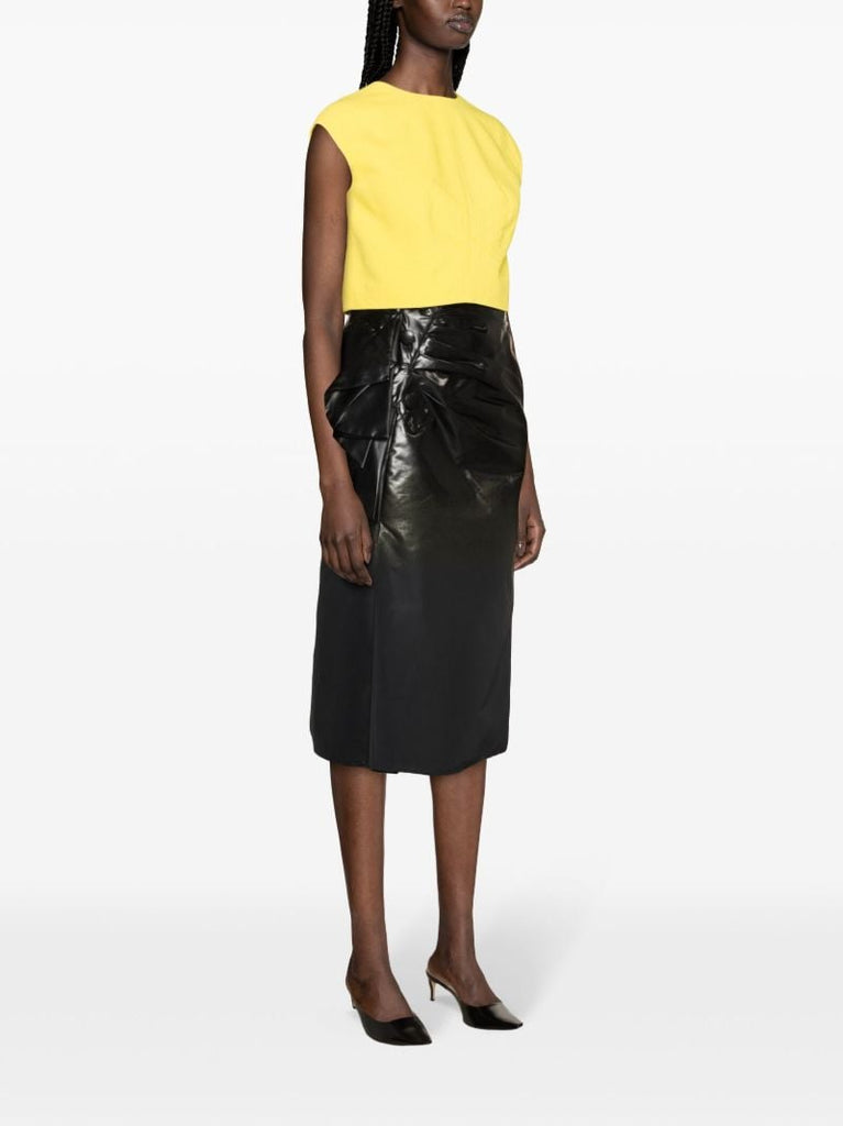 Yellow Veronique Cropped Top