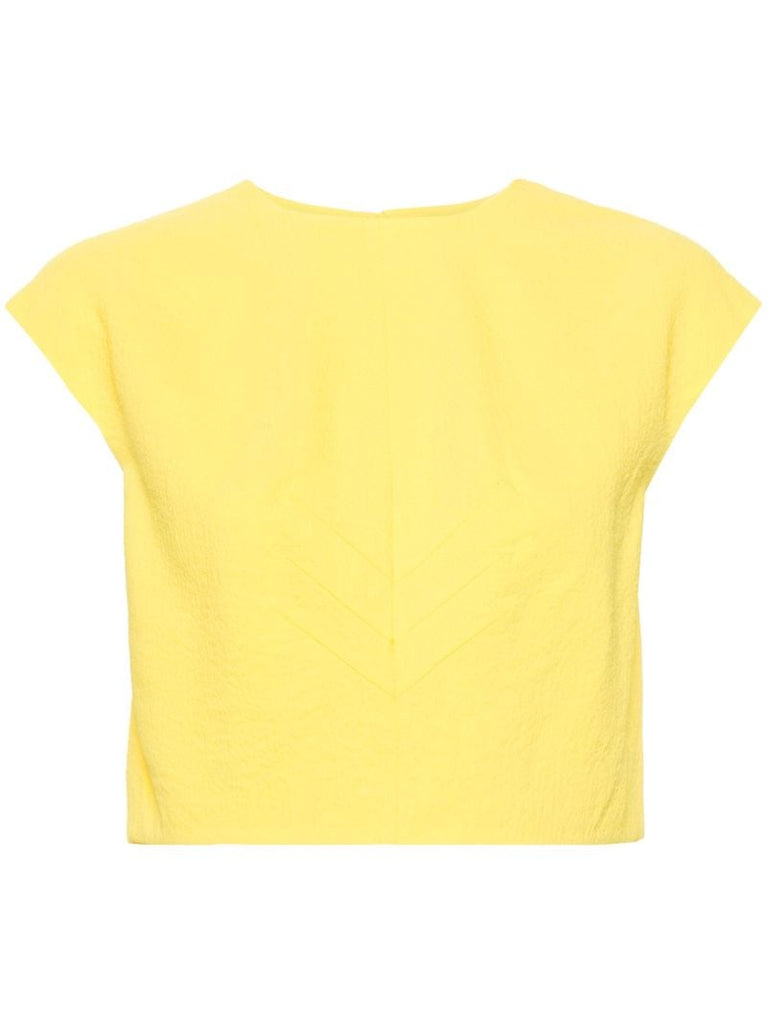Yellow Veronique Cropped Top