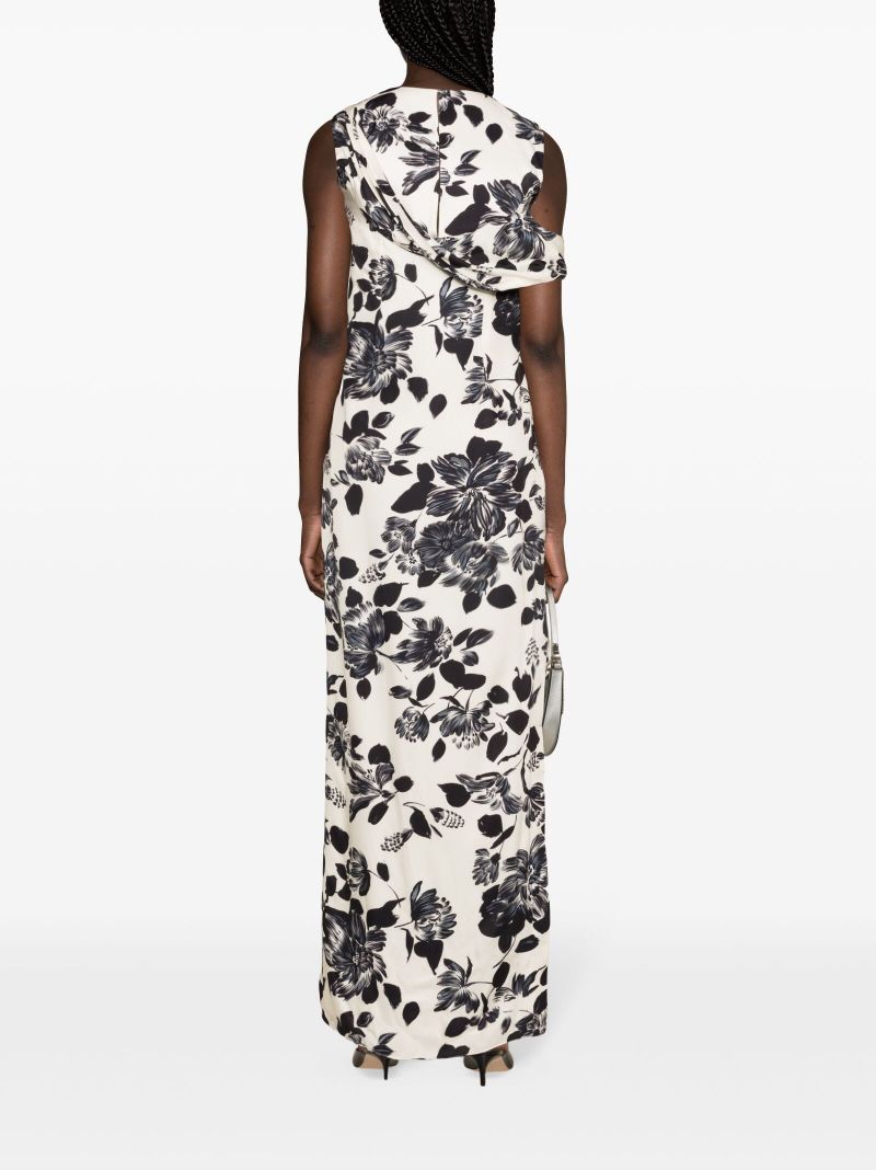White Drifa Floral-print Maxi Dress