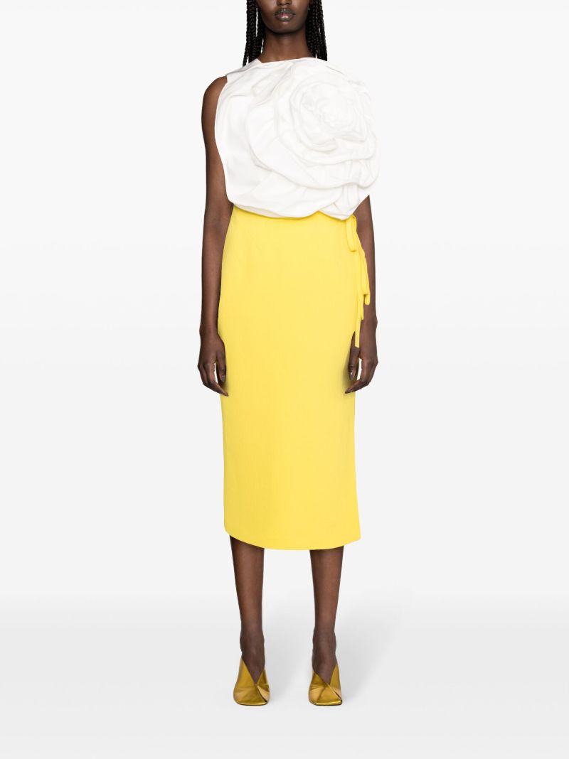 Yellow Reve Pencil Skirt