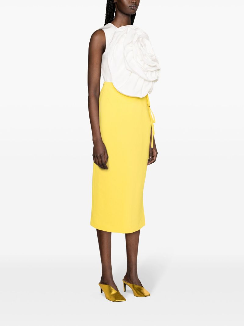 Yellow Reve Pencil Skirt
