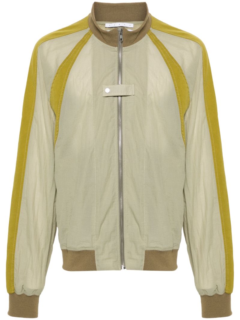 Green Thussar Panelled Bomber Jacket