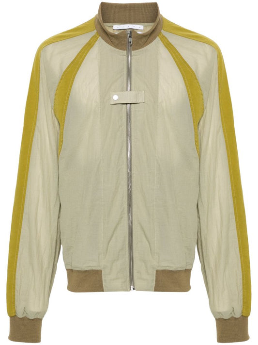 Green Thussar Panelled Bomber Jacket