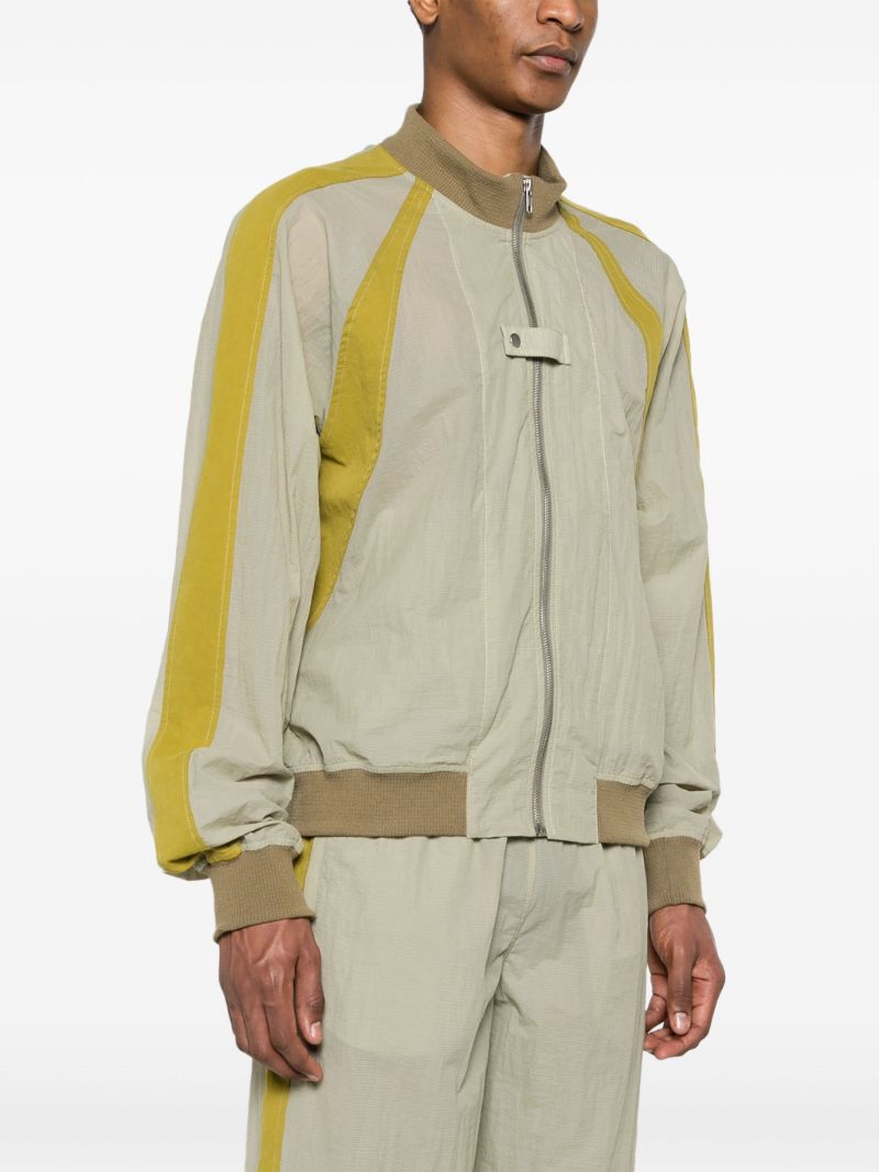 Green Thussar Panelled Bomber Jacket