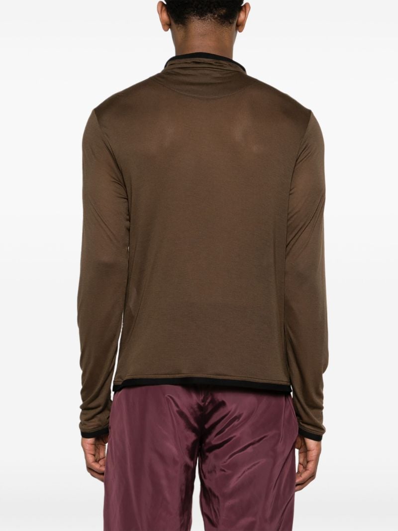 Brown Sidur Semi-sheer Cardigan