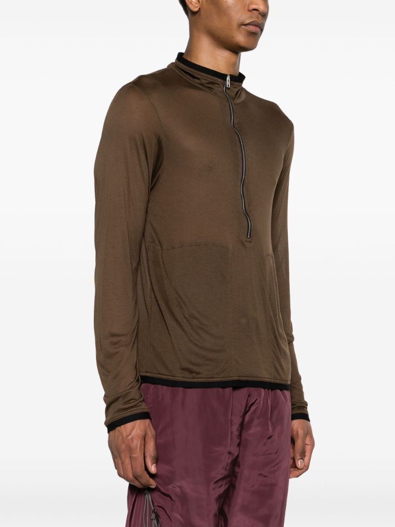 Brown Sidur Semi-sheer Cardigan
