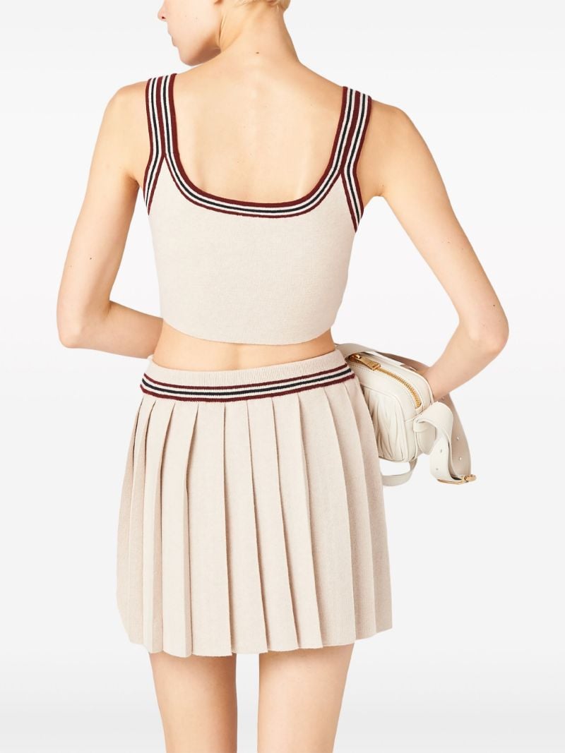 Neutral Logo Intarsia Cashmere Top