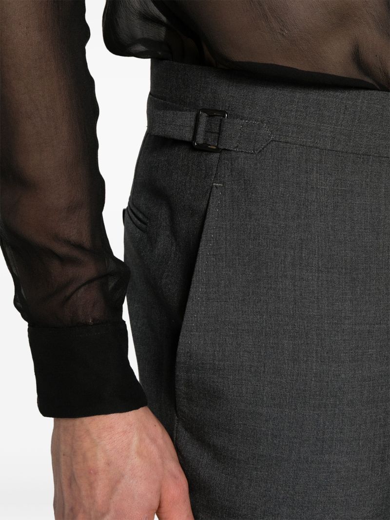 Grey Tailored Wool Trousers