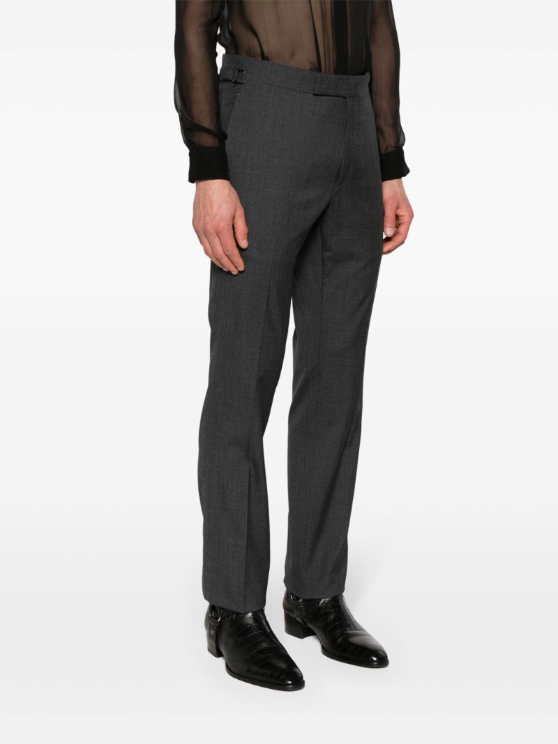 Grey Tailored Wool Trousers