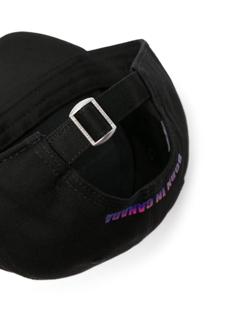 Black Logo-print Cotton Baseball Cap