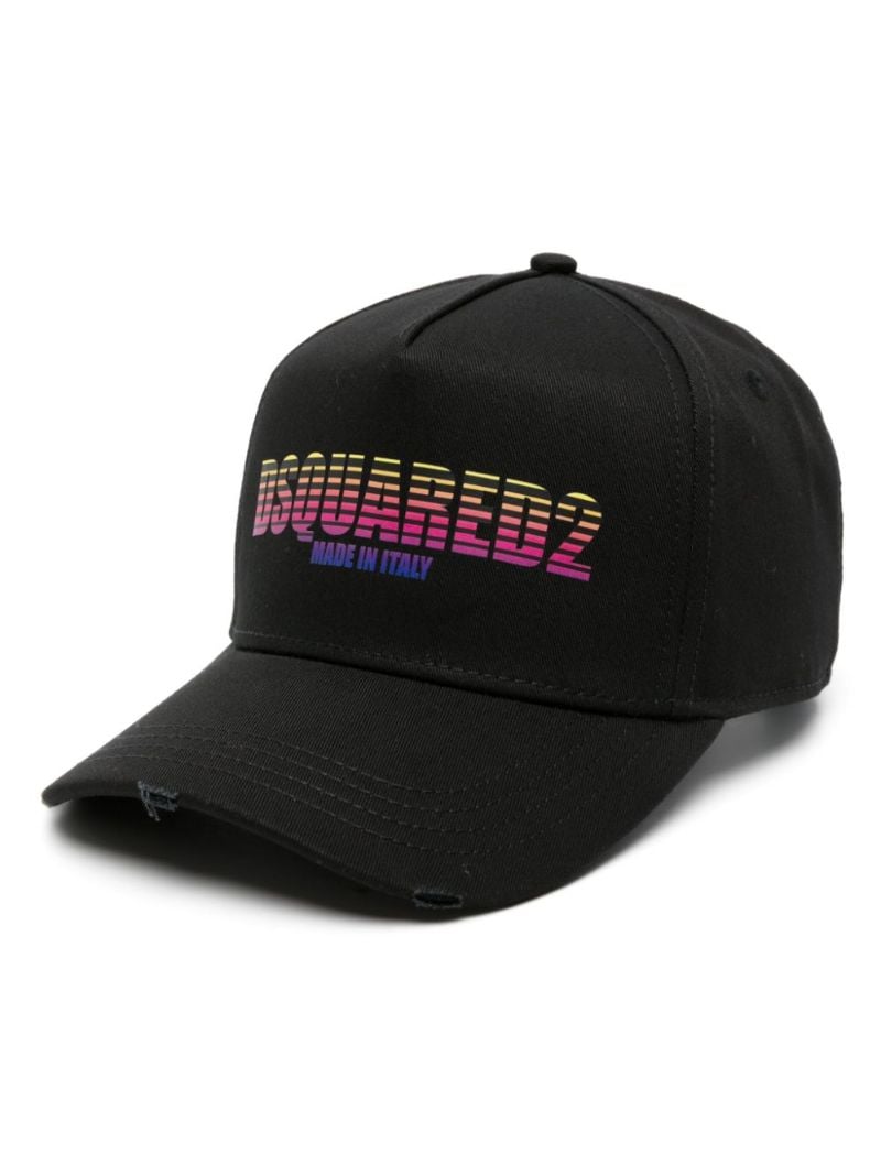 Black Logo-print Cotton Baseball Cap