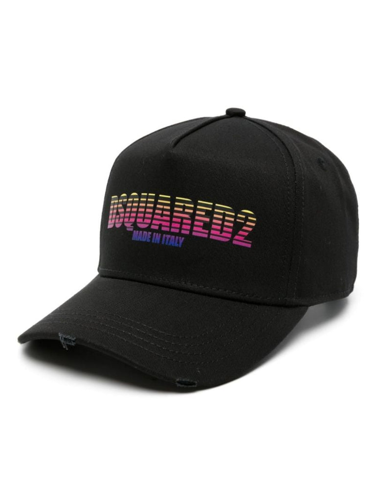 Black Logo-print Cotton Baseball Cap