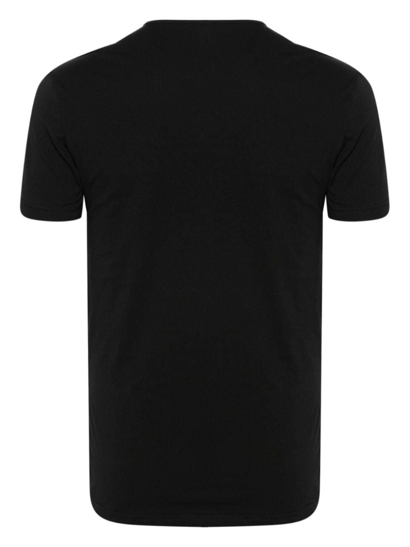 White and Black Medusa-print Cotton T-shirt Set